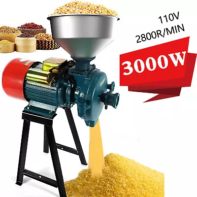 110V Electric Grinder Mill Grain Corn Wheat Feed/Flour Wet&Dry Cereal Machine • $172.99