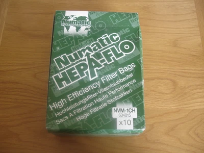 £12.99 • Buy Numatic HEPA - FLO Bags NVM - 1 CH 604015 
