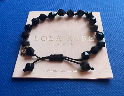 Lola Rose Black Faceted Beads Semi Precious Stone Bracelet • £17.95