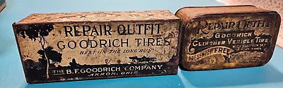 2 Vintage B F Goodrich Tube Repair Outfit Kit Gas & Oil Advertising Can • $49.95