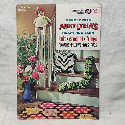 1960s American Thread Star Book Heavy Rug Yarn Knitting Crochet Pattern Book 207 • $22.04