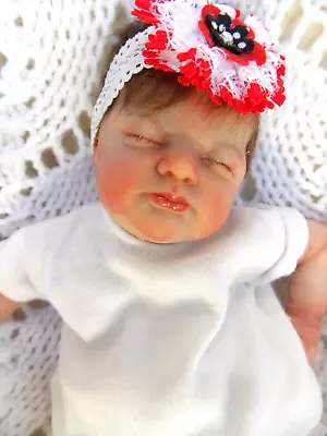 OOAK 9  Micro Preemie Reborn Baby Girl Doll WEE MOUSE LAURA LEE EAGLES W Belly P • $175