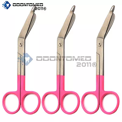 3 Lister Bandage Nurse Scissors 5.5'' Pink Color Handles First Aid Medical ODM • $7.05
