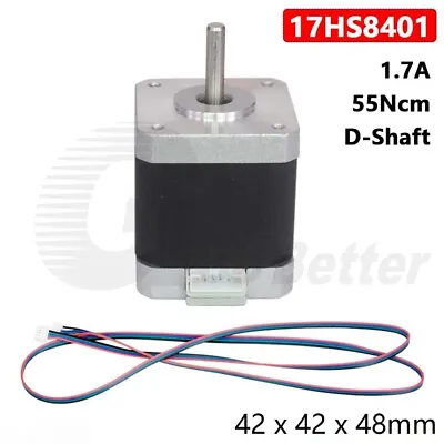 55Ncm Nema 17 Stepper Motor 1.7A 48mm 4 Wires Cable For 3D Printer CNC 17HS8401 • $20.65