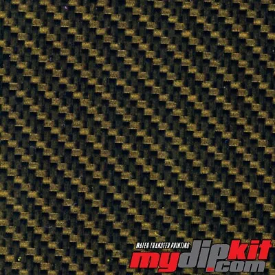 Hydrographic Film Hydrographic  Hydro Dip Gold Weave CF-11-72 • $18.99