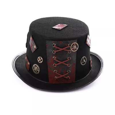 Steampunk Bowler Hat Steampunk Cowboy Hat Festival Hat Steampunk Hat Gothic Hat • $18.28