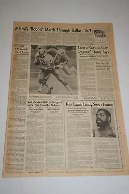 1973 Los Angeles Times * Dolphins Cowboys * Redskins Lions * Lamar Lundy Rams • $12.50