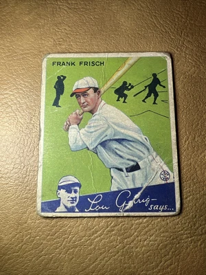 $9.50 • Buy 1934 Goudey #13 FRANK FRISCH - St. Louis Cardinals