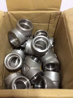 1 Lot Of 9 1 1/2  304 Stainless Socket Weld Elbow 90 Degree 3000# SW3401D-24 • $150