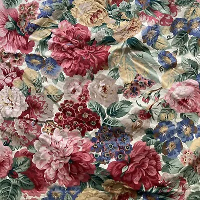 £49.99 • Buy Sanderson Curtains L152cm W123cm Rose And Peony Floral Flowers Vintage 