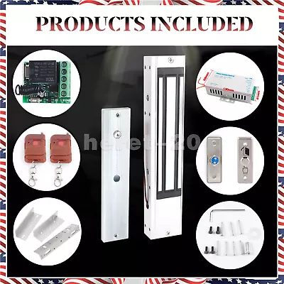 Kit Access Control Maglock 600LB Magnetic Lock 280KG Entry Door With Z L Bracket • $106.98