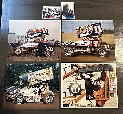 Vintage Steve Mark Kinser World Of Outlaws Sprint Car Racing Autograph Photos • $3