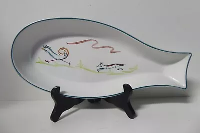 $22.66 • Buy Bourne Denby Pottery Hand Painted Fish Plate Bowl Chicken & Fox Albert Colledge