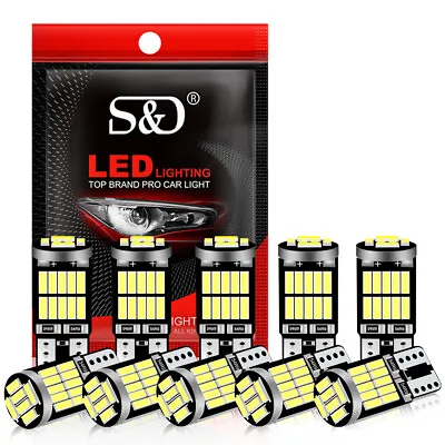 10x T10 LED Canbus Error Free Bulbs 26SMD 194 W5W Car Wedge Lamps Dome Map Light • $6.71