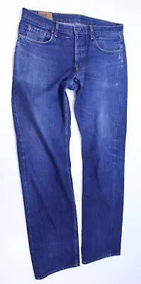J Brand Kane Slim Straight Leg Dark Denim Jeans Raw Selvedge Made In USA Sz.36 • $79.99