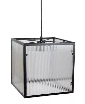 Melrose IBlack Hanging Lamp Max 40 WATT 12 SQ Iron/Acrylic (cord Length Is 44 L) • $127.22