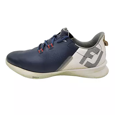 FootJoy Fuel Men Size 11M Navy White Waterproof Spikeless Golf Shoes Style 55442 • $39.95