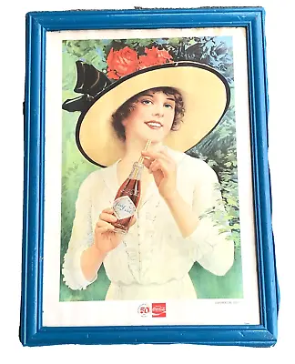 Coca Cola Summer Girl 1921 Painting Advertising Basket 66x 49 CM • $159.75