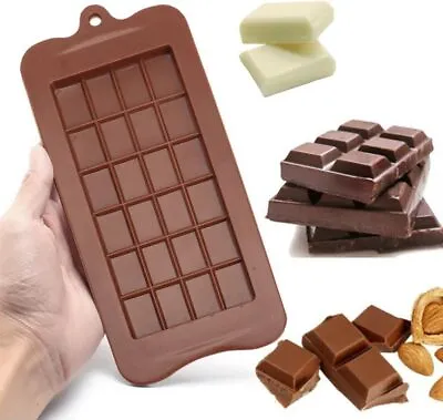 £2.59 • Buy Square Chocolate Mould Bar Block Mold Silicone Cake Candy Sugarcraft Break Apart