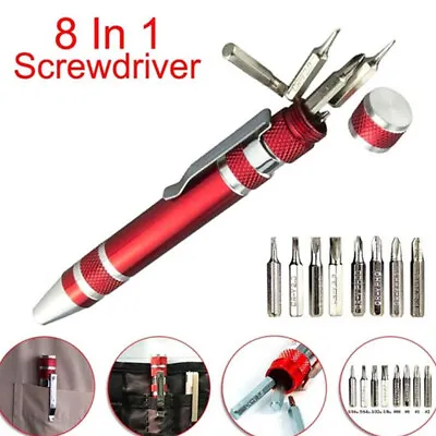 Multifunction 8 In 1 Pocket Precision Mini Screwdriver Pen Repair Hand Tools__- • $6.83