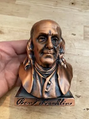 Benjamin Franklin Coin Piggy Bank Antique Vintage WITH ORIGINAL KEY ACR Limited • $99.69