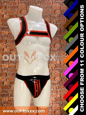 Jock Strap & Harness Set - Champion Rubber Latex Jockstrap Jock & Harness • £54.99