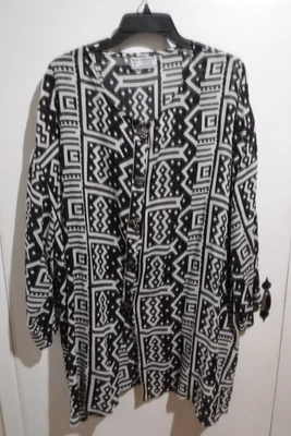 $21 • Buy Free Island Company 100% Rayon Button Front Tunic-plus Size-made In India