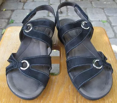 MEPHISTO Parfolia Black Nubuck Slingback Sandal - EU 42/US 11 • $39.95