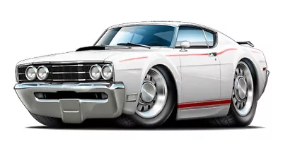 Wall Decal Compatible With 1968 Mercury Cyclone GT 390 Cartoon Car Garage Art • $25.99