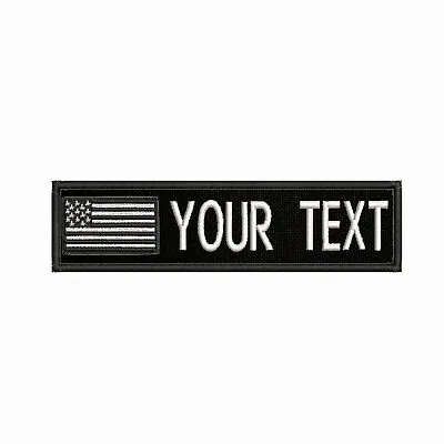 Custom Embroidered Name Tag Sew On Patch Motorcycle Biker Patches 5  X 1.3  (B) • $4.95