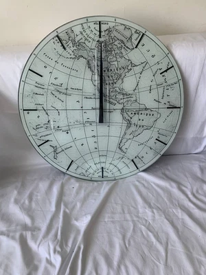 £49 • Buy John Lewis World Map Mirror Analogue Wall Clock, 60cm