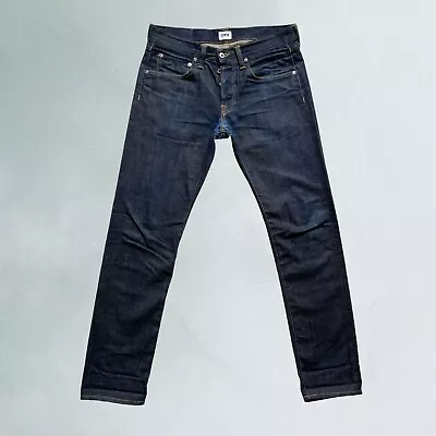 Edwin Ed-55  Jeans Japanese Rainbow Selvedge Denim Mens Indigo Dark Wash 32X34 • $68.77