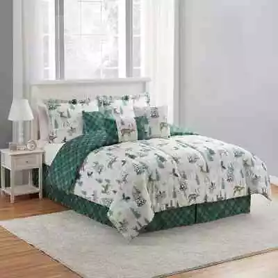 Cabin Pine Deer Forest Lodge 7 Piece Bed In A Bag Comforter Sets Choice - NEW • $79.89