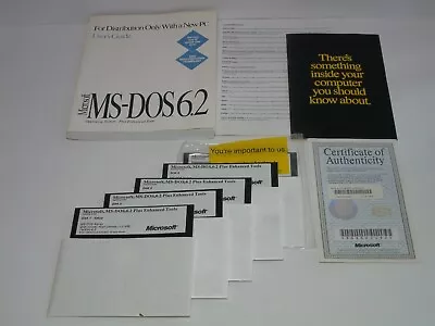 Microsoft MS-DOS 6.2 Operating System Plus Enhanced Tools 5.25  Floppy Disks • $79.99