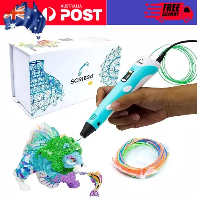 SCRIB3D P1 3D Printing Pen With Display - Includes 3D Pen 3 Starter Colors Of P • $79.44