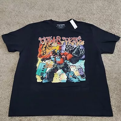 Transformers Optimus Prime T-Shirt Men’s Size 2XL Black Graphic NEW With Tags • $10.99