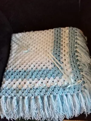 Crochet Hand Made Baby Shawl /blanket • £16