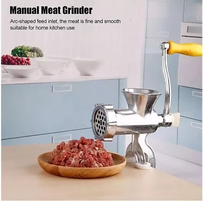 Hot Manual Rotary Meat Grinder Mincer Machine Food Aluminium Alloy Sausage Maker • £9.90