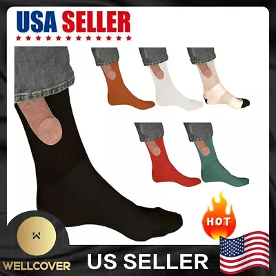  Show Off -PENIS Socks For Men NOVELTY JOKE FUNNY PRANK PRINTING US • $6.01