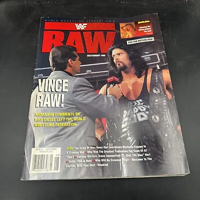 WWF Raw Magazine July August 1996 Vince McMahon Diva Marlena Strong Poster PinUp • $7.99
