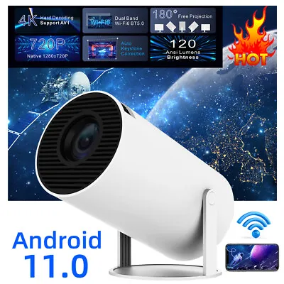 4K Mini Projector 10000 Lumen LED 1080P WiFi Bluetooth UHD Portable Home Theater • $80.60