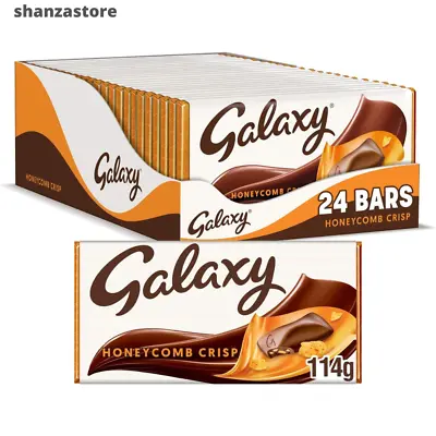 Galaxy Honeycomb Crisp Chocolate Bar For Sharing 24 Bars Of 114 G | UK Dispatch • £34.99
