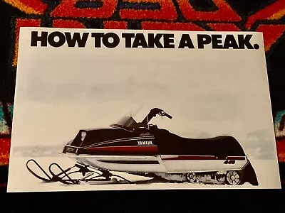 🏁 ‘79 YAMAHA EXCITER 440 Snowmobile Poster  vintage Sled  HOW TO TAKE A PEAK. • $21.88