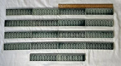 Antique Maywood Victorian Tiles Signed 6” X 1.5” Lot Of 18 • $100