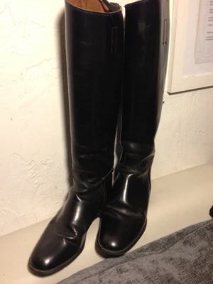 £49.99 • Buy Black Long Leather HAWKINS -ROYALE G.T.H Horse Riding Boots - Size UK 4
