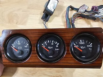 Audi Quatro 80 / 90 VDO Gauge Set Wood Grain With Harness Pigtail • $160