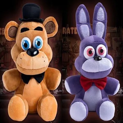 New 2pcs FNAF Five Nights At Freddy's Bonnie Rabbit & FREDDY Plush Toys Doll • $30.79