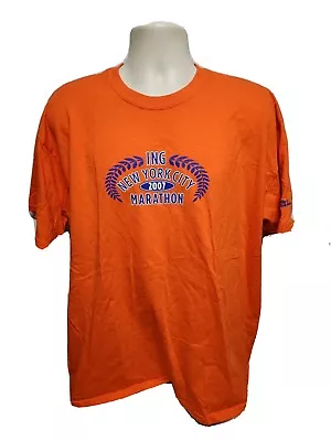 2007 ING New York City Marathon Adult Orange XL TShirt • $15