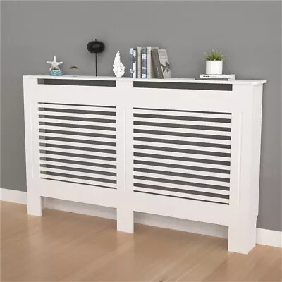 Wisfor 92/100cm Tall Radiator Cover Wood Cabinet MDF Grill Shelf Panel Protector • £69.90
