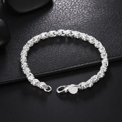 Fashion 925 Sterling Silver Charm Solid Popular Bracelet For Women Party Jewelry • $2.20
